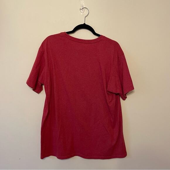 Disney L short sleeve t-shirt Mickey Mouse casual black red abstract collage - Picture 5 of 7